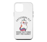 Caticorns Fly When They Come Out The Closet Cat Unicorn Fun Case for iPhone 12 mini