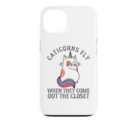 Caticorns Fly When They Come Out The Closet Cat Unicorn Fun Case for iPhone 13
