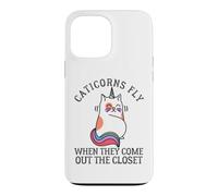 Caticorns Fly When They Come Out The Closet Cat Unicorn Fun Case for iPhone 13 Pro Max