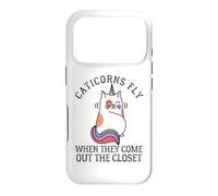 Caticorns Fly When They Come Out The Closet Cat Unicorn Fun Case for iPhone 17 Pro