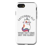Caticorns Fly When They Come Out The Closet Cat Unicorn Fun Case for iPhone SE (2020) / 7/8