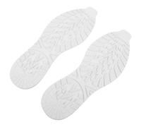CATIEBYE 1 Pair Shoe Heel Repair Material Anti-Slip White Rubber Sole Protector Large Size Cuttable for UK 7-10 Sneakers Quiet Non-Slip Sole Replacement Pads
