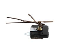 CATIEBYE 1 Set Long Shaft Silent Quartz Clock Movement Replacement with 3 Types Walnut Wood Hands Non-Ticking Mechanism Kit for 12" Wall Clock Repair & Assembly