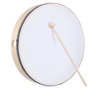 CATIEBYE 10-inch Wooden Frame Drum Drumstick Handheld Percussion Instrument for Singing Dancing Music Lessons Parties and Adult Performances