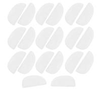CATIEBYE 10 Pairs Silicone Glasses Nose Pads, White Soft Inserts | Easy Replacement, Anti Slip Support, Comfort Cushioning, for Full Frame Glasses and Long Wear