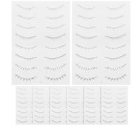 CATIEBYE 10 Sheets Lower Eyelash Decals Fake Eyelash Stickers for Women, Black Tattoo Paper with High Adherence and Easy to Use, for Stage and Night out Makeup