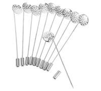 CATIEBYE 10pcs Brooch Accessories Women Clothes Brooch Copper Multi-purpose Can Be Glued Compact Fashion Lapel Dress 2.95x0.55x0.39inch