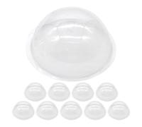 CATIEBYE 10pcs Clear PVC Half Round Domes for DIY Crafts Transparent Micro Landscape Covers Decorative Half Spheres for Christmas Scenes and Figurine Display Holder