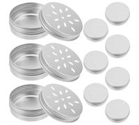 CATIEBYE 10pcs Dog Scent Training Boxes Aluminum Sniffle Holder with Petal Holes for Canine Nose Work, Scent Detection, and Dog Work Training Supplies