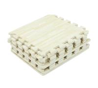 CATIEBYE 10pcs Wood Grain EVA Play Mat for Floor Thick Non Toxic Puzzle Foam Pads with Interlocking Design Soft Protective Crawling Mat for Bedroom and Living
