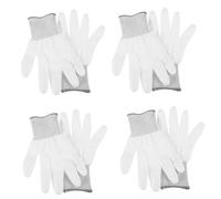 CATIEBYE 12 Pairs PU Coated Work Gloves Grey Lightweight Nylon Static Quilting Gloves with PU Palm for Electronics Gardening Sewing and Computer Installation Safety