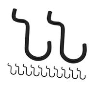 CATIEBYE 12pcs Heavy Duty Pegboard Hooks Robust Iron Wire Accessories for Tool Storage Supermarket Displays Easy Installation and Versatile Fit for Various Walls and Pegboards