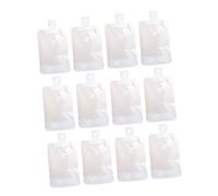 CATIEBYE 12pcs Travel Pouch Set Space-saving Frosted Lotion and Shampoo Storage Bags Leakproof Refillable Cosmetic Containers for Travel Toiletries