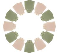 CATIEBYE 12pcs Tuning Peg Caps for Acoustic Electric Guitar Tuning Key Covers Replacement and Upgrades in Green Jade and Cream Yellow