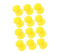 CATIEBYE 12pcs Yellow Wheel Nut Indicators Standard for Trucks Trailers Semi Loose Lug Nut Covers with High Visibility Safety Bands for Easy Maintenance and Quick Inspections