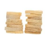 CATIEBYE 15pcs Soap Organizer Soap Base Storage Holder Loofah Material Simple and Natural Shape Creative Decoration Random Color Keep Dry Easy to Take for Bathroom