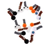 CATIEBYE 16Pcs Halloween Cat Plush Spiral Spring, Interactive Fuzzy Cat Balls for Indoor Play, Kitten Hunting and Chewing Entertainment Set