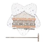 CATIEBYE 17-key Acrylic Thumb Piano Kalimba with Star Shape Design Lightweight Portable Finger Music Instrument for Home Use