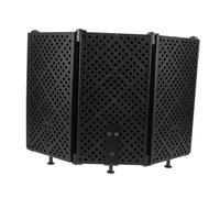 CATIEBYE 1set Five-door Microphone Isolation Shield Sound Absorbing Pad for Professional Recording Film Live Broadcast Easy to Mount Desktop Stand Made of and Materials