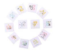 CATIEBYE 1set Stickers Month Growth Photo Keepsake for Newborns Creative Animal Design Safe and Fun Shower Record First Year Memories