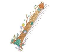 CATIEBYE 1sheet Boys and Girls Height Growth Chart Wall Decal Self-Adhesive Measuring Sticker Cute Animals for Nursery Bedroom Playroom Decor for Boys Girls Treehouse Design