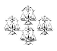 CATIEBYE 2 Pairs Men Silver Balance Shape Cufflinks Made of Copper, Decorative and Prevent Sleeves from Shifting, for Formal Business and Signing Ceremonies