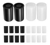 CATIEBYE 20pcs Film Canisters with Lids Small Reusable Plastic Containers for Camera Film Storage 10 Black 10 White and Accessory Organization