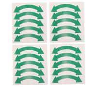 CATIEBYE 20pcs Green Curved Arrow Pipeline Direction Stickers with Pvc Self-adhesive Material for Quick Identification and Optimal Visual Guidance on Metal and Plastic Pipes, for Factory