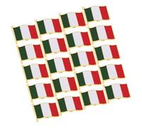 CATIEBYE 20Pcs Italian Flag Metal Brooch Pins for Clothes Lapel Badges with Smooth Surface Stylish Italy Country Flag Accessories for Suits Shirts Bags Symbol of Support and Friendship