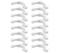 CATIEBYE 20pcs Rabbit Cage Wire Clips Plastic Base Cage Side Fasteners Easy to Detach Secure Connection White Small Animal Accessories for Hamster Bird Outdoor Pens