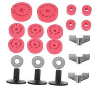CATIEBYE 21pcs Drum Kit Eva Cotton Cymbal Gasket Set Non-slip Red Drum Pads Accessories for Clutch Protection and Set Maintenance