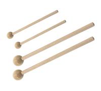 CATIEBYE 2pairs Round Wood Handle for Adult Beginners Ergonomic Percussion Instruments Practice Mallets