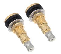 CATIEBYE 2pcs Brass Tubeless Valve Stems with Precision Sealing Technology for Loaders and Rollers, Heavy Duty Inflation Nozzles Suitable for Long Distance Transport and Heavy Duty