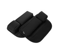 CATIEBYE 2pcs Car Gap Filler Organizer PU Storage Box for Driver and Passenger Seats Space Saving Car Seat Tray with Cup Holder for Phones Glasses Keys Bottles Black Interior Accessories