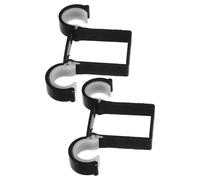 CATIEBYE 2pcs Ceiling Curtain Rod Brackets, Aluminum Alloy Dual Rod Design with Easy Installation, Sl nd Modern Double Curtain Pole Holders for Home and Office Use