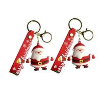 CATIEBYE 2pcs Cute Santa Keychain Bag Pendant Christmas Key Chain Ornament for Stylish Backpack Purse Decoration Charming Holiday Accessory