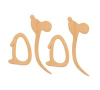 CATIEBYE 2pcs Elegant Bamboo Mouse Brooch Pin Handcrafted Wooden Animal Pattern Shawl Pins for Women S Jackets Scarves Backpacks Sustainable Cartoon Style Decorative Clips for Knitting and