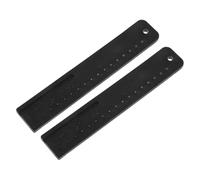 CATIEBYE 2pcs Endodontic Measuring Ruler Plastic Dental Measuring Device Black 9.00x1.50x0.30cm for Root Canal Supplies Office Accessory Use Training during Outdoor Clinics