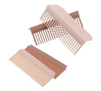 CATIEBYE 2pcs Flat Comb Hair Straightener Attachment Adhesive Clip Comb Heat-resistant Hair Brush Carbon Fiber for Home Salon Styling