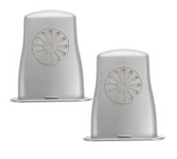 CATIEBYE 2Pcs Guitar Panel Instrument Humidifier for Acoustic Guitar Sound Hole, Moistener, Plastic Humidifiers to Prevent Cracking, Silver