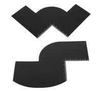 CATIEBYE 2pcs Haircut Template Barber Enhancement Card Hairline Shaping Tool with Ruler for Versatile Use and Hairline Enhancement in Barber Shops and Home