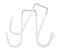 CATIEBYE 2pcs Hat Hangers Coat Hanger Storage Hooks White Iron PVC Space-Saving Design Versatile Usage Over-the-Door Hanging for Kitchen and Bathroom