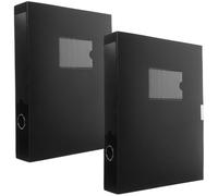 CATIEBYE 2pcs Large Capacity A4 PVC File Storage Box Desk Organizer with Practical Storage and Stable File Holder for Office and Home Use in Bathroom or Living Room