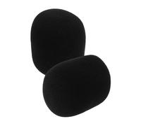 CATIEBYE 2pcs Large Sponge Cover Mic Windscreen Protection for Microphone Conference Use