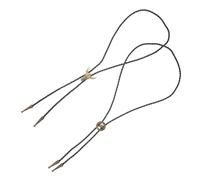 CATIEBYE 2pcs Men S Western Bolo Tie with Bull Skull and Star Charms Soft PU Material Cowboy Neckwear for Vintage Fashion Comfortable All-day Wear for Western Events and Costume Accessories