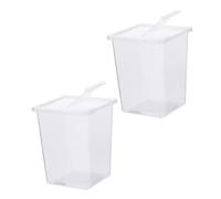 CATIEBYE 2PCS Mini Reptile Breeding Box with Ventilation Double Side Opening Transparent PP Material Terrarium Container for Turtle Lizard Gecko Hatchery and Feeding