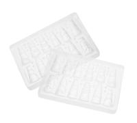 CATIEBYE 2pcs Nail Art Silicone Molds 3D Embossed Cream Lace Design Nail Silicone Molding Kit for DIY Sculpture and Salon