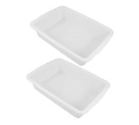 CATIEBYE 2pcs Plastic Laboratory Tray Rectangular Medium Deep Experiment Trays for Chemical Storage Reusable Plastic Containers for Lab Organization and Efficient Scientific Work