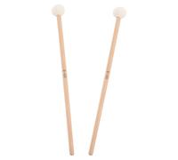 CATIEBYE 2Pcs Professional Timpani Mallet Drum Sticks with Wood Handle Multi-Purpose Felt Head Percussion Sticks for Marching and Orchestra Use