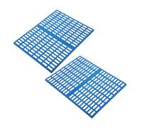 CATIEBYE 2pcs Rabbit Cage Mats with Anti-slip Bottom Plastic Bunny Feet Pads for Small Animal Foot Resting Versatile Cage Floor Liners for Rabbits Guinea Pigs and Ferrets Easy to Clean Blue